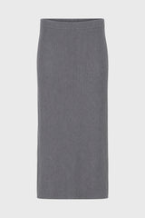 Grey Knit Maxi Skirt