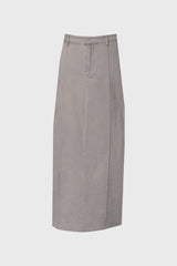 Grey Pencil Denim Skirt