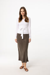 Grey Slip Skirt