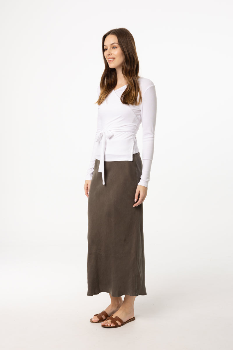 Grey Slip Skirt