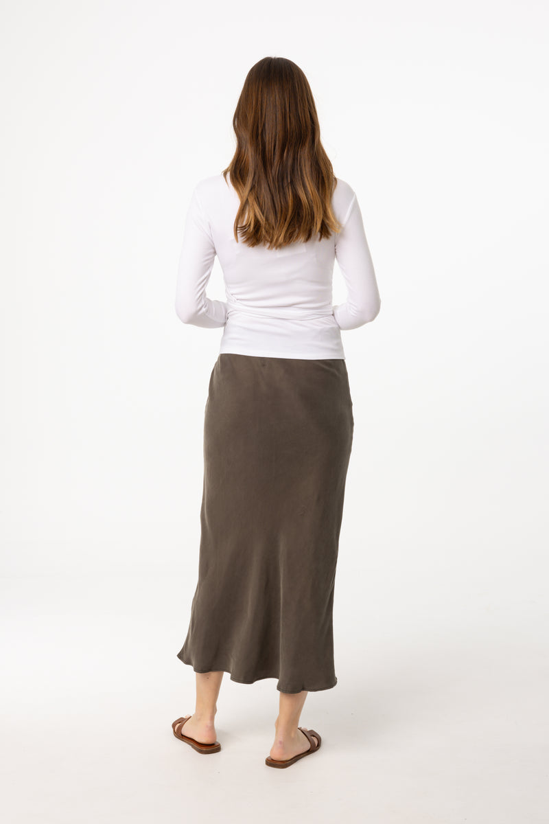 Grey Slip Skirt