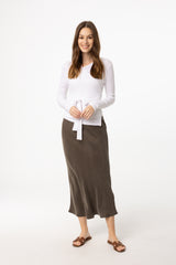 Grey Slip Skirt