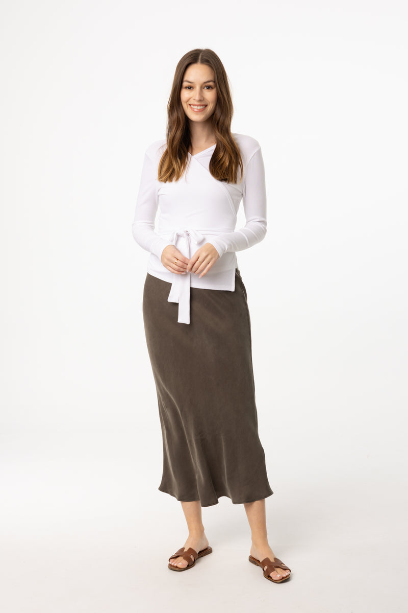 Grey Slip Skirt