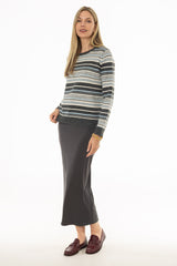 Grey Solid Skirt Legging
