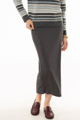 Grey Solid Skirt Legging