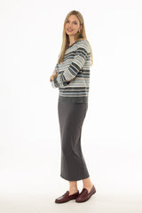 Grey Solid Skirt Legging