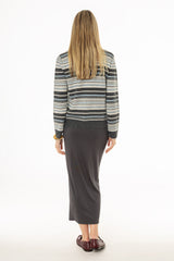 Grey Solid Skirt Legging