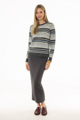Grey Solid Skirt Legging