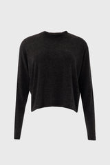 Grey Swing Mock Neck Top