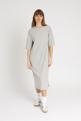 Grey Terry Midi Dress