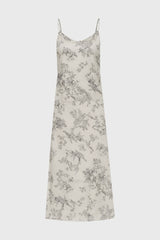 Grey Toile Printed Slip Dress
