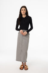 Grey Wash Everyday Denim Skirt