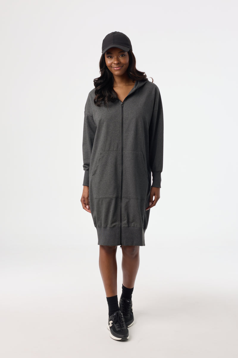 Grey Zipper Sweatshirt Dress BLANK Grey Zipper Sweatshirt Dress BLANK