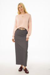 Heather Grey Pinstripe Everyday Skirt