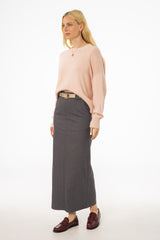 Heather Grey Pinstripe Everyday Skirt