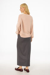 Heather Grey Pinstripe Everyday Skirt