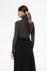 Heather Grey Ribbed Turtleneck