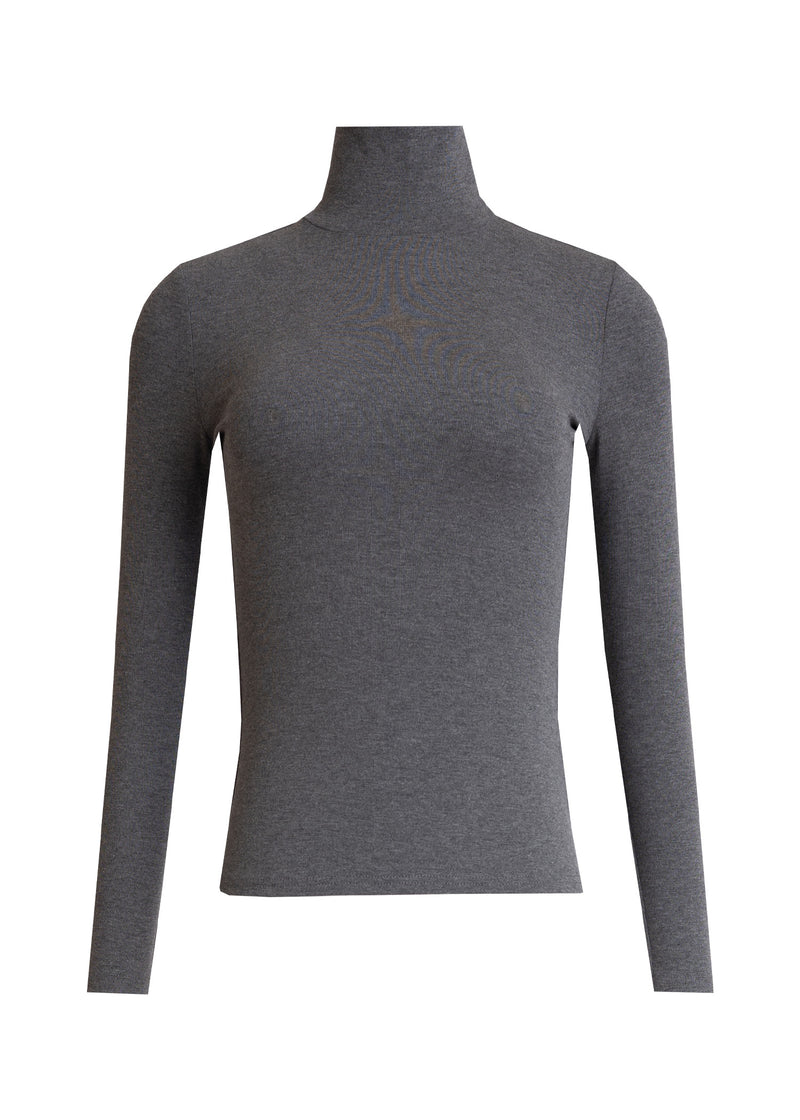 Heather Grey Solid Turtleneck