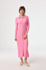 Hot Pink Cardi Maxi Dress