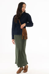 Hunter Green Slip Skirt