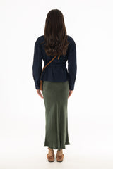 Hunter Green Slip Skirt