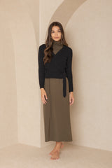 Black Cable Knit Wrap