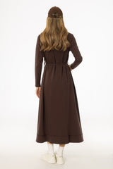 Brown Sweatshirt Maxi Dress