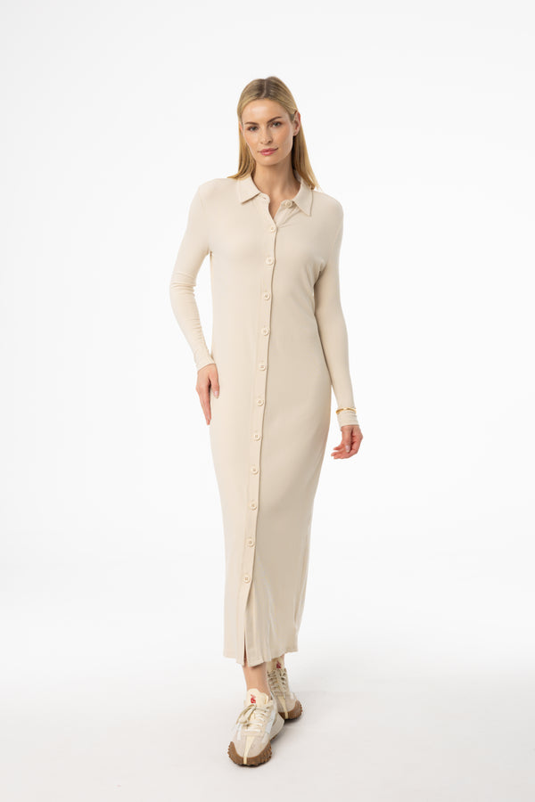 Ivory Cardi Maxi Dress