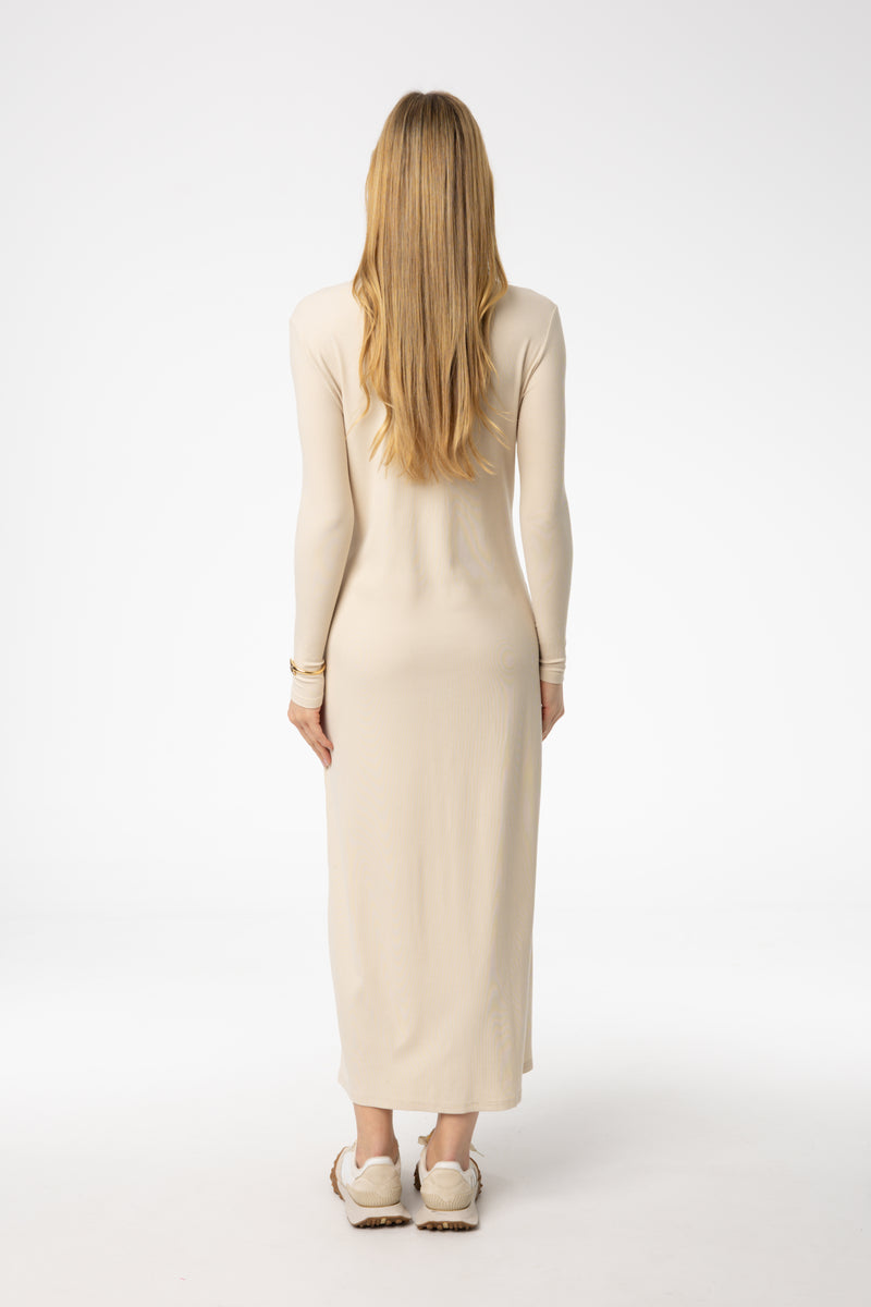 Ivory Cardi Maxi Dress – BLANK - Main Image