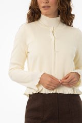 Ivory Metallic Cardigan