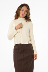 Ivory Metallic Cardigan