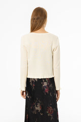 Ivory Metallic Cardigan