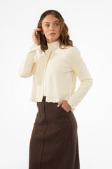Ivory Metallic Cardigan