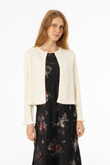Ivory Metallic Cardigan