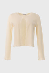 Ivory Metallic Cardigan