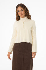 Ivory Metallic Cardigan