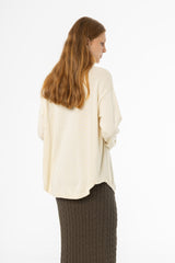 Ivory Oversized Knit Cardigan