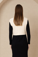 Winter White Knit Tie Top