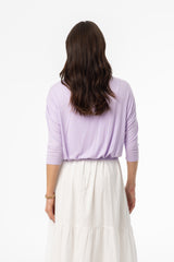 Lavender Dolman Tie Knot Tee