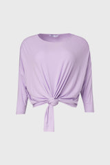 Lavender Dolman Tie Knot Tee