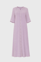 Lavender Gauze Flare Sleeve Maxi Dress