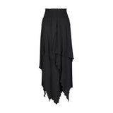 Black Layered Textured Skirt