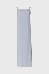 Light Blue Accordion Pleat Maxi Jumper