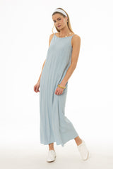 Light Blue Linen Feel Slip Dress