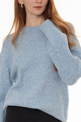 Light Blue Oversized Knit Sweater Top