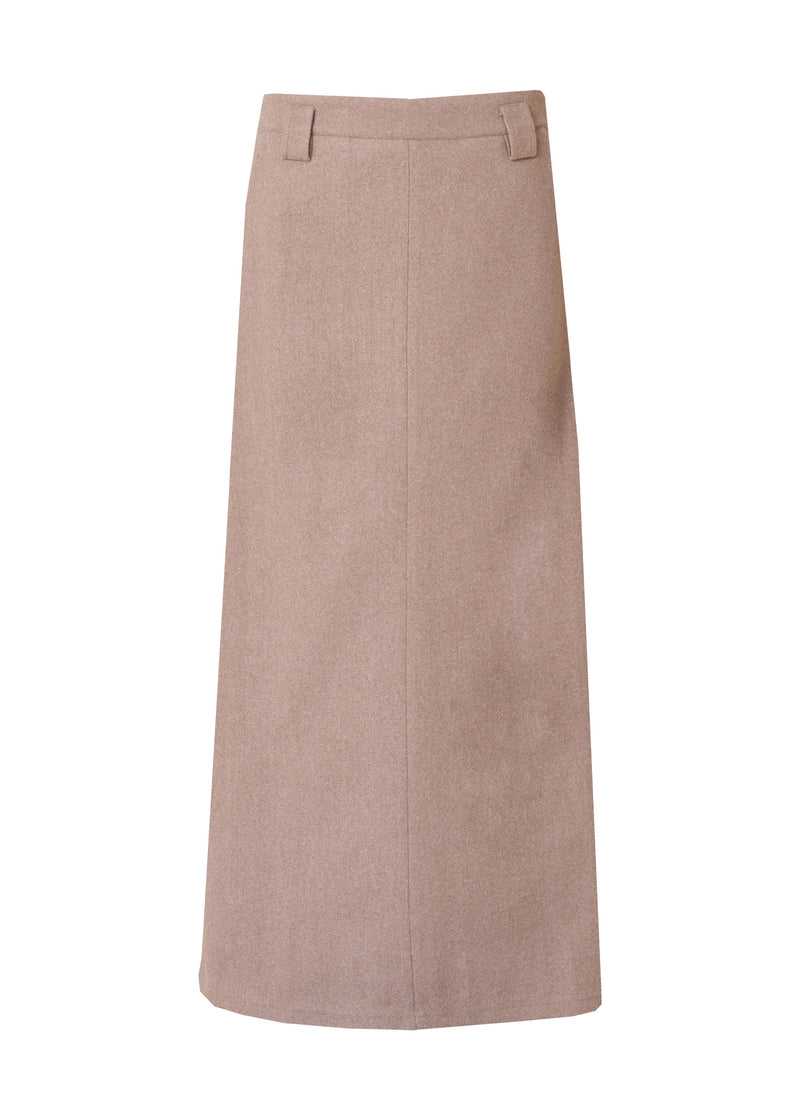 Light Brown Wool Everyday Maxi Skirt