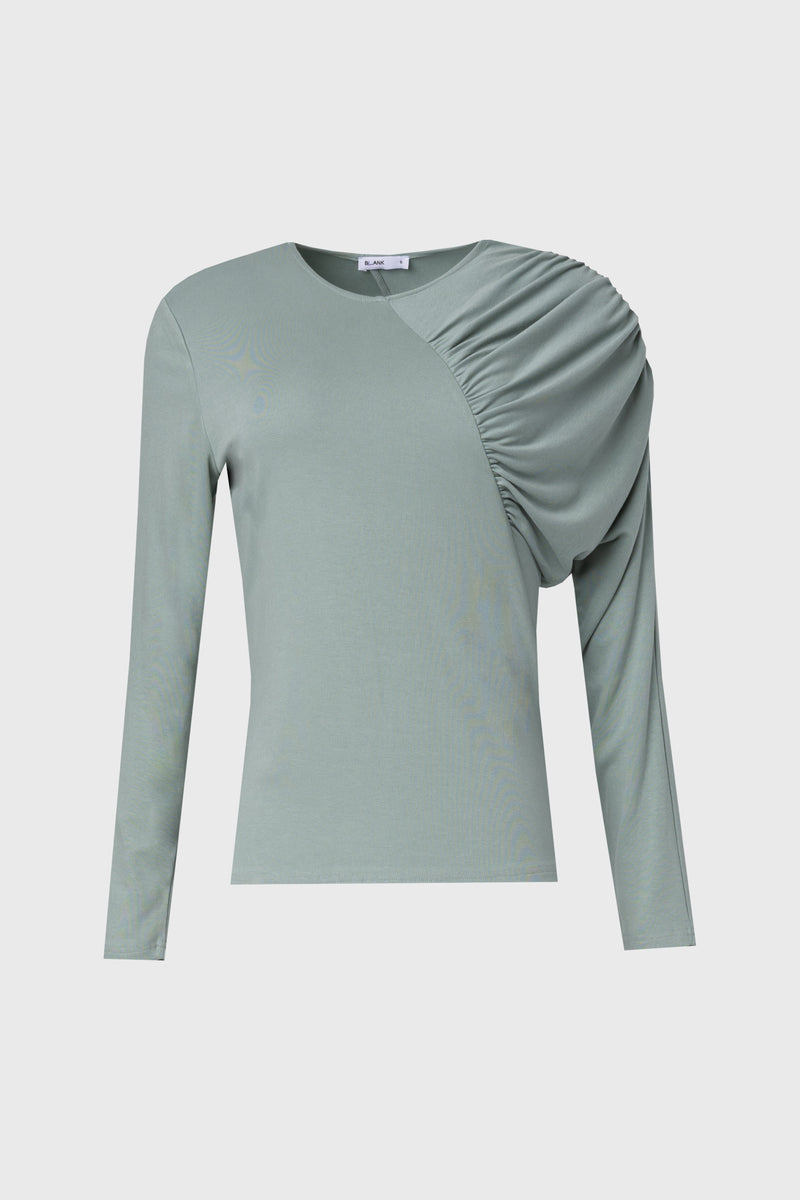 Seafoam Side Ruched Top