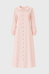 Light Pink Peter Pan Collar Shirt Dress