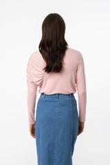 Light Pink Side Ruched Top