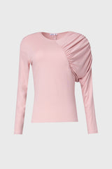 Light Pink Side Ruched Top